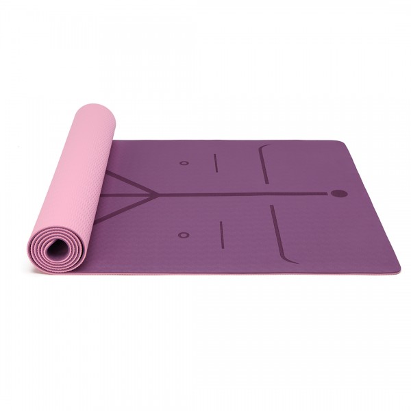 Kono TPE Non-slip Classic Yoga Mat - Purple And Pink